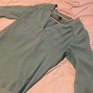 Sheer blue blouse
